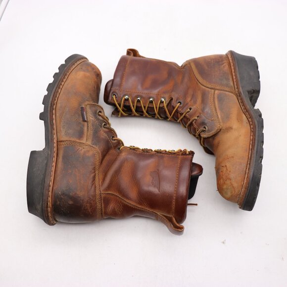 Red Wing Logger 4420 Men\'s 9.5 D Brown Leather Steel Toe Waterproof Work Boots main image 12